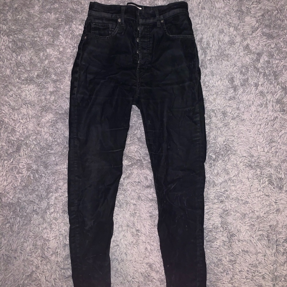 Free People High Waisted Velvet Jeans
